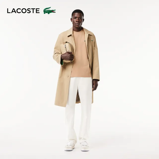 【LACOSTE】男裝-經典版型logo棉質短袖T恤(卡其色)