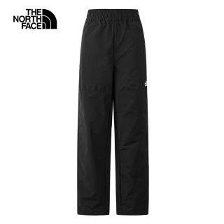 【The North Face 官方旗艦】北面女款黑色DWR防潑水舒適彈力褲腳休閒束口褲｜83TBJK3