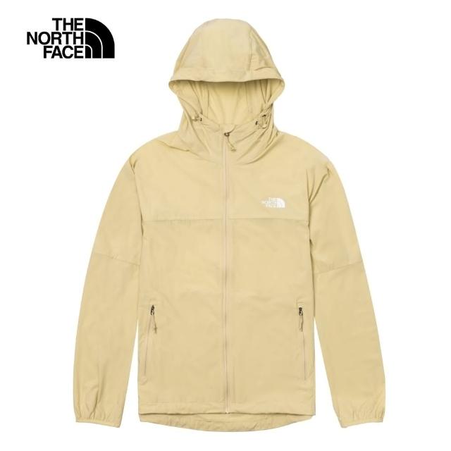 【The North Face 官方旗艦】北面男款卡其色DWR防潑水防曬涼感防風外套｜87VW3X4(抗UV)