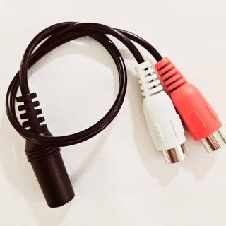 【Ainmax 艾買氏】3.5mm母頭轉 2 RCA母頭 音頻線(適用於PC DVD TV 揚聲器音頻輸出)