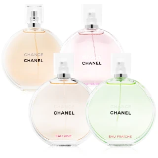 【CHANEL香奈兒】CHANCE 淡香水100ml 粉紅甜蜜/橙光輕舞/綠色氣息/黃色邂逅.四款任選(國際航空版)