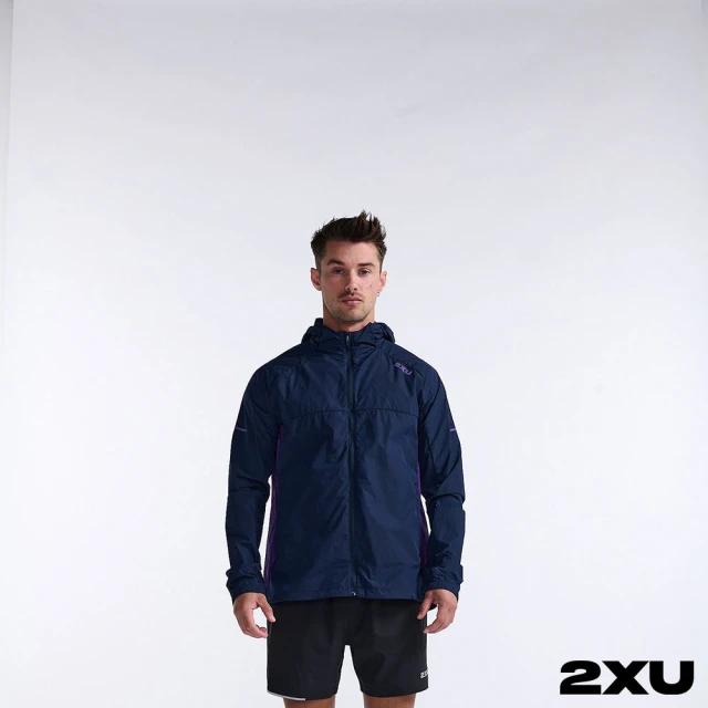 2XU 男 Aero風衣外套(午夜藍/紫)