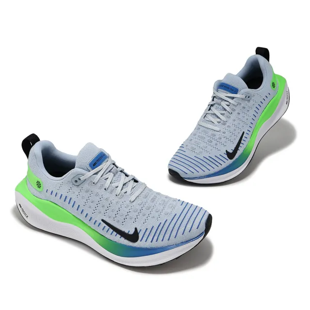 【NIKE 耐吉】慢跑鞋 ReactX Infinity Run 4 男鞋 藍 綠 白 針織 回彈 路跑 運動鞋(DR2665-402)