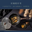 【KINYO】陶瓷不沾鍋平煎鍋28cm(含蓋/電磁爐適用 PO-2435B)