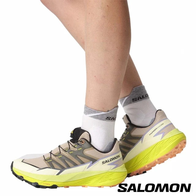 salomonsalomon 女 THUNDERCROSS 野跑鞋(灰褐/硫淡黃/黑)