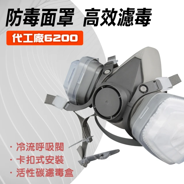 MASTER 防毒面具 噴農藥 防煙面罩 濾毒罐 3M防毒面具 噴漆用口罩 5-ST3M6200(濾毒盒 工業粉塵 呼吸防護)