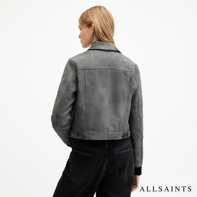 【ALLSAINTS】REMY 細緻羊皮復古寬鬆麂皮外套皮衣 WL586Z(舒適版型)