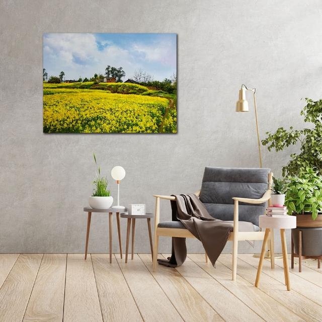 【御畫房】油菜花 國家一級畫師手繪油畫60×80cm(VF-02)