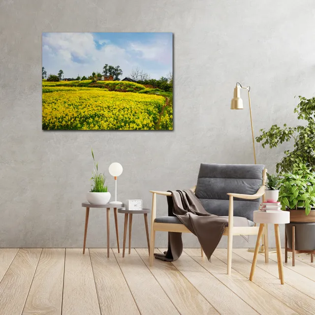 【御畫房】油菜花 國家一級畫師手繪油畫60×80cm(VF-02)