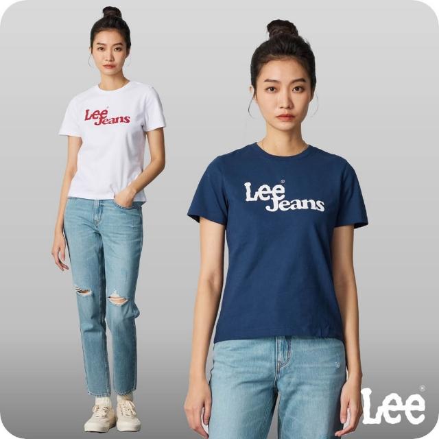 【Lee 官方旗艦】女裝 短袖T恤 / Lee Jeans 共2色 標準版型(LB402038179 / LB402038K14)