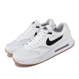 【NIKE GOLF】高爾夫球鞋 Air Max 1 86 OG G 男鞋 白 黑 防潑水鞋面 皮革 抓地 運動鞋(FN0697-100)