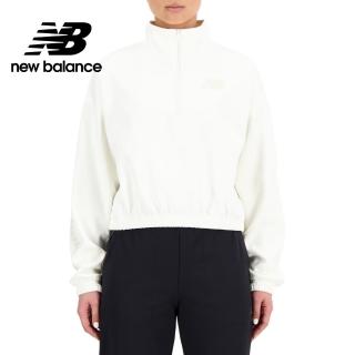 【NEW BALANCE】NB 機能保暖吸濕排汗半開襟長袖上衣 AWT33187SST 女性 米杏色(亞版 版型正常)