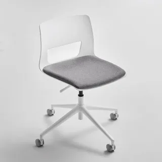 【iloom 怡倫家居】Button Swivel 簡約設計辦公椅(滑輪型 人體工學 電腦椅)