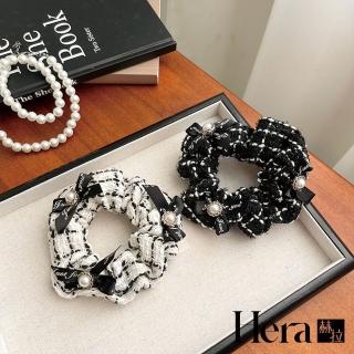 【HERA 赫拉】小香風珍珠蝴蝶結高彈力大腸圈 H113022107(兩入組 髮圈)