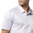 【Lynx Golf】男款歐洲進口絲光面料素色外觀緹花工藝典雅胸袋款短袖POLO衫(灰色)