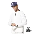 【Lynx Golf】男款吸排機能輕薄舒適網布剪接設計反光貼膜造型拉鍊口袋長袖外套(二色)