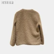 【JESSICA】百搭保暖復古盤扣毛毛外套235C03（駝色）