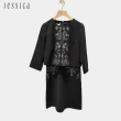 【JESSICA】高雅花卉刺繡假兩件套長袖洋裝235707