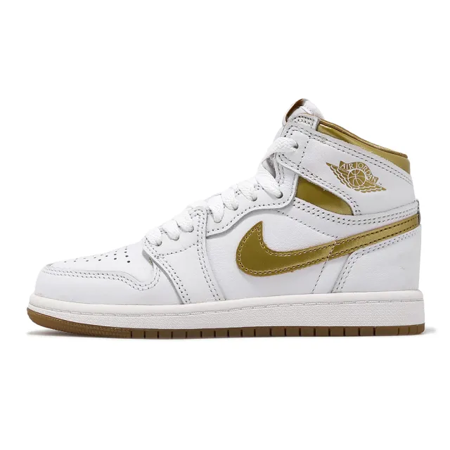 NIKE 耐吉】童鞋Air Jordan 1 High OG PS 中童白金高筒喬丹AJ1 休閒鞋 