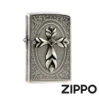 【Zippo】皇冠水晶十字架-仿古銀 防風打火機(美國防風打火機)