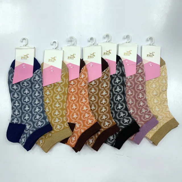 【Socks Form 襪子瘋】復古刺繡日系棉質短襪/踝襪/棉襪/船型襪/女襪(7色)