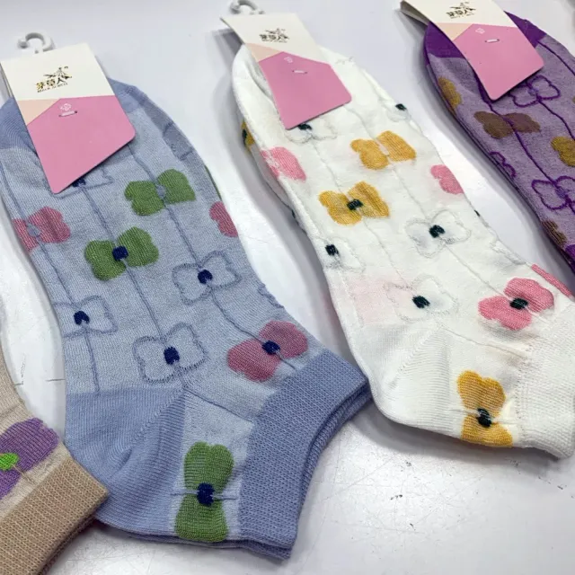 【Socks Form 襪子瘋】清新花朵日系棉質短襪/踝襪/棉襪/船型襪/女襪(5色)