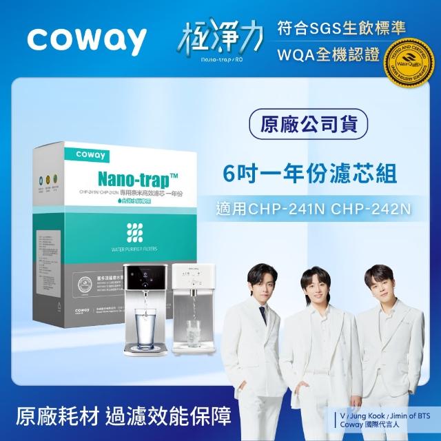 【Coway】奈米高效專用濾芯組 6吋一年份(適用CHP241N、CHP242N淨水器)