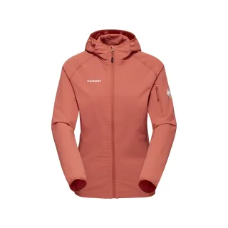 【Mammut 長毛象】Madris Light ML Hooded Jacket Women 防風刷毛連帽外套 磚紅 女款 #1014-03851