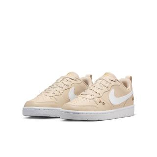 【NIKE 耐吉】休閒鞋 女鞋 大童 運動鞋 COURT BOROUGH RECRAFT SE GS 奶茶 FZ3136-100