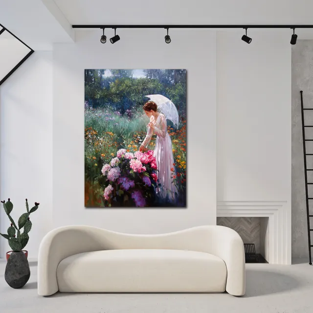 【御畫房】午後陽光 國家一級畫師手繪油畫80×110cm(VF-63)