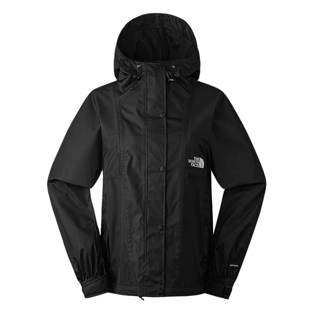 【The North Face】TNF 防水透氣連帽外套 W MFO RAIN TOP JACKET - AP 女 黑(NF0A8BABJK3)