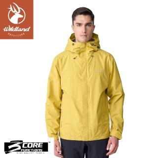 【Wildland 荒野】男 20D輕薄防水高透濕機能外套《月桂樹黃》W3908/軟殼外套/薄風衣(悠遊山水)