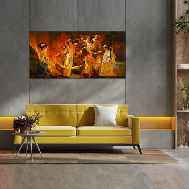 【御畫房】敦煌 國家一級畫師手繪油畫60×120cm(VF-72)
