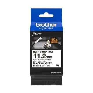 【brother】HSe-231E★熱縮套管(11.2mm 白底黑字)