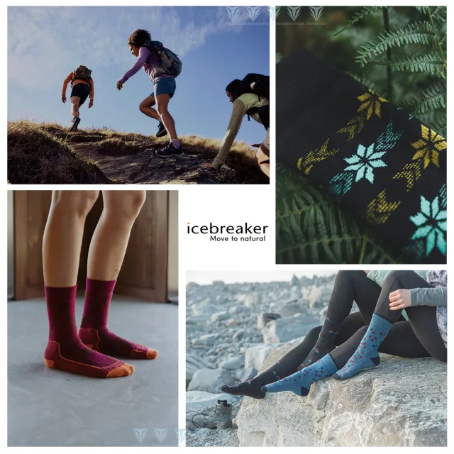 【Icebreaker】男 中筒中毛圈健行襪-砂岩灰 IB105101(美國製造/羊毛襪/健行襪/美麗諾)