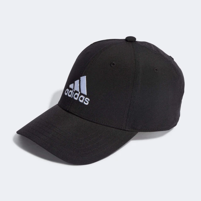 【adidas 愛迪達】帽子 棒球帽 運動帽 遮陽帽 BBALLCAP LT EMB 黑  IB3244