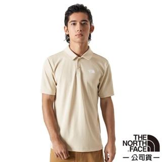 【The North Face】男 FLASHDRY吸濕透氣短袖POLO衫 亞洲版型/休閒衫(7QOW-3X4 卡其 N)