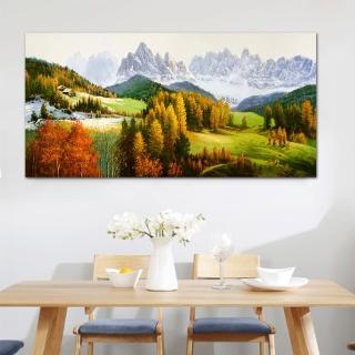 【御畫房】天山秋色 國家一級畫師手繪油畫60×120cm(VF-125)