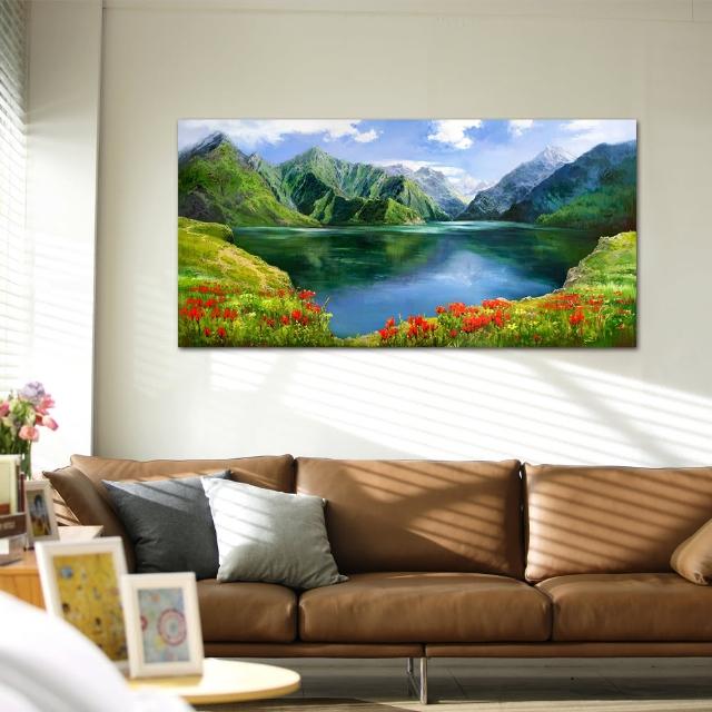 【御畫房】天池 國家一級畫師手繪油畫60×120cm(VF-128)