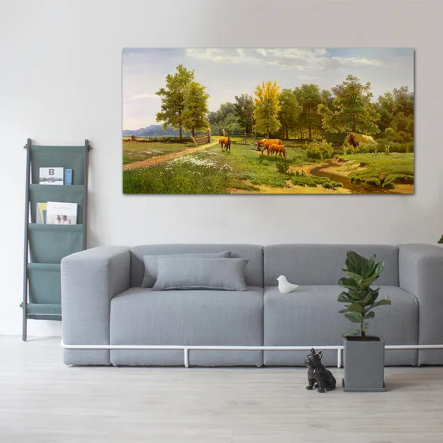 【御畫房】鄉間小路 國家一級畫師手繪油畫60×120cm(VF-127)