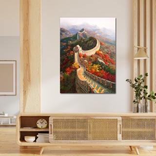 【御畫房】萬裡長城 國家一級畫師手繪油畫60×90cm(VF-105)