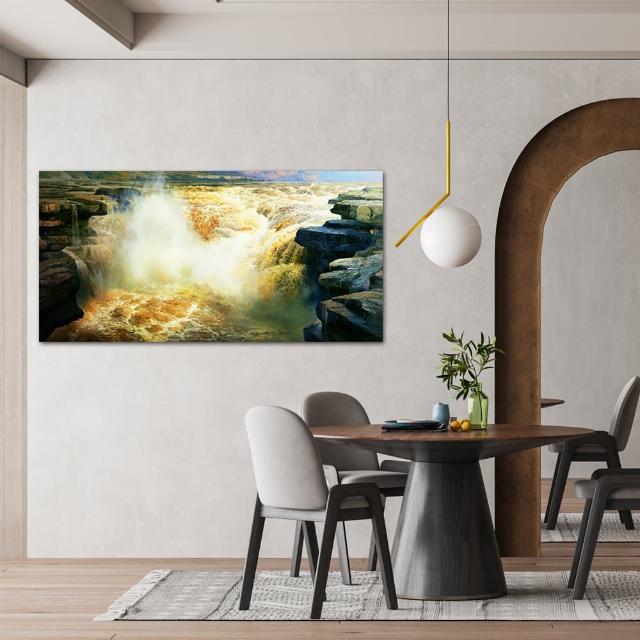 【御畫房】黃河頌 國家一級畫師手繪油畫60×120cm(VF-147)