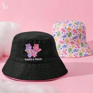 【Care Bears】女士美國彩虹熊Care Bears顯瘦小臉雙面兩用漁夫帽 親膚透氣防潑水材質(遮陽出遊必備女禮物)