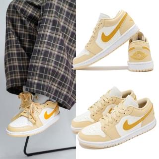 【NIKE 耐吉】休閒鞋 Wmns Air Jordan 1 Low 女鞋 男鞋 黃 白 Team Gold AJ1 低筒(DC0774-170)