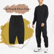 【NIKE 耐吉】褲子 Solo Swoosh Fleece Pants 男款 黑 針織 寬鬆 休閒 長褲 彈性 棉褲(DX1365-010)