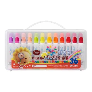 【SIMBALION 雄獅文具】36色 水洗彩色筆 BLW-36(禮物 畫畫 美術 兒童)