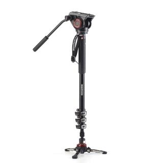 【Manfrotto 曼富圖】XPRO單腳架 鋁合金四節攝錄單腳架+油壓雲臺套組 MVMXPRO500(公司貨)
