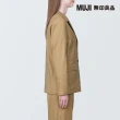 【MUJI 無印良品】女大麻混彈性西裝外套(共3色)