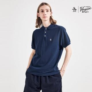 【Munsingwear】企鵝牌 男款藏青色經典logo基本款POLO衫 衣領後扣設計 MGTP2A02