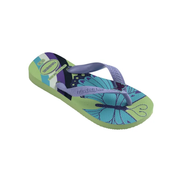 【havaianas 哈瓦仕】拖鞋 童鞋 兒童 夾腳拖 蝴蝶 Kids Fantasy 紫 4103405-6197K(哈瓦士)